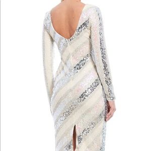 Dress the Population Emery Sequin Stripe Dress